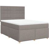 vidaXL Krevet s oprugama i madracem smeđesivi 140 x 190 cm od tkanine | shoptok.hr