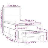  Box spring postelja z vzmetnico bela 90x200 cm umetno usnje, (20896563) | Shoptok.si