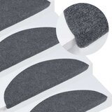  Samoljepljivi otirači za stepenice 15 kom 56x17x3 cm sivi | shoptok.hr
