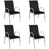 Zunanja jedilna garnitura 5-delna jeklo črna, (20680091) | Shoptok.si