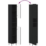  Set kupaonskih ormara od 4 dijela ZWOLLE Crna Konstruirano drvo | shoptok.hr