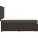  Krevet s oprugama i madracem tamnosmeđi 90 x 200 cm od tkanine | shoptok.hr