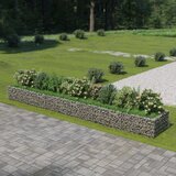 vidaXL Visoka greda gabion pocinkano jeklo 540x90x50 cm Cene