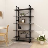 vidaXL ormarić za knjige s 5 razina sivi 100 x 30 x 175 cm od borovine Cijene