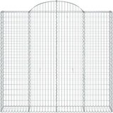  Obokane gabion košare 6 kosov 200x30x180/200cm pocinkano železo, (20981949) | Shoptok.si