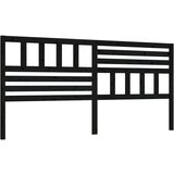  Uzglavlje za krevet crno 206 x 4 x 100 cm od masivne borovine | shoptok.hr