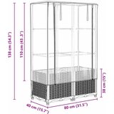  Povišena gredica s pokrovom za staklenik 80 x 40 x 138 cm | shoptok.hr