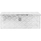  Kutija za pohranu srebrna 70 x 31 x 27 cm aluminijska | shoptok.hr