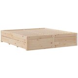 vidaXL Posteljni okvir brez vzmetnice s predali 200x200 cm borovina | Shoptok.si