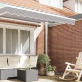 vidaXL Tenda za okvir 2,5 m Svetlo siva 2,3x0,2 m | Shoptok.si