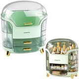  Large Cosmetics Organizer with Drawers and Lid Green Cene