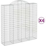  Lučne gabionske košare 4 kom 200x50x200/220cm pocinčano željezo | shoptok.hr