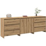  3-dijelni komoda boja hrast artisan konstruirano drvo | shoptok.hr