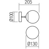  Redo 01-2175 - Zidno svetlo SEMIA 1xE14/28W/230V crno/dimljeno | Eponuda.com