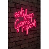 Wallity Dekorativna plastična LED rasveta eat sleep game repeat pink | ePonuda.com