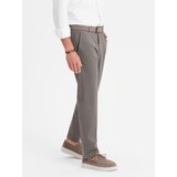 Ombre Men's REGULAR FIT chino pants with fine texture - gray | shoptok.hr