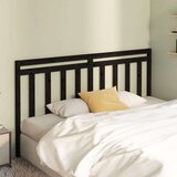  Uzglavlje za krevet crno 206 x 4 x 100 cm od masivne borovine | shoptok.hr
