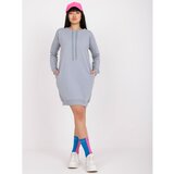 Fashion Hunters Basic gray sporty dress with pockets Cene