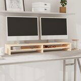 vidaXL Stalak za monitor 100 x 24 x 13 cm od masivne borovine Cijene