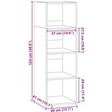 vidaXL Visoka omara siva sonoma 40x41x124 cm inženirski les | Shoptok.si