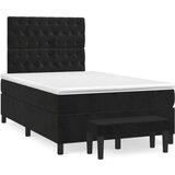 Maison Chic Box spring postelja - Vzmetna postelja z vzmetnico črna 120x200 cm žamet SL14313, (21883077) | Shoptok.si
