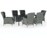  7-dijelni vrtni blagovaonski set svjetlosivi | shoptok.hr