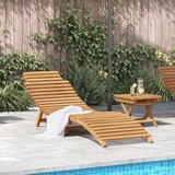  Ležaljka Smeđa 198 x 55 x 58,5 cm Čvrsto teak drvo | shoptok.hr