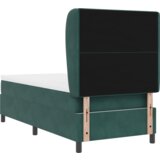 Box Spring krevet s madracem Tamno zelena 90x200 cm Baršun | shoptok.hr