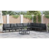vidaXL Vrtna sedežna garnitura 8 pcs Antracitna Jeklo | Shoptok.si