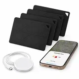 Komplet 4 pametnih sledilnih kartic za denarnico in prtljago, IP67 vodoodporne, brezžično polnjenje, Apple Find My/Android Find Hub | F4INDMEPRO, (5000265844)