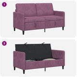 SOFA s pohranom Ljubičasta 152 x 78 x 87 cm Poliester | Shoptok.si