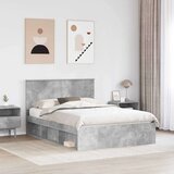  Konstrukcija postelje z vzglavjem Betonsko siva 150 x 200 cm, (5000104206) | Shoptok.si