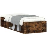  Posteljni okvir dimljen hrast 75x190 cm | Shoptok.si