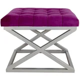 Capraz - Silver, Fuchsia SilverFuchsia Pouffe
