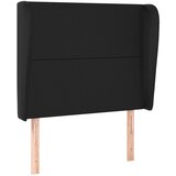  Uzglavlje s ušima crno 103x23x118/128 cm od umjetne kože | shoptok.hr