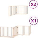  Vrata za pse s vratašcima 8 panela sklopiva 640 cm drvo topole | shoptok.hr