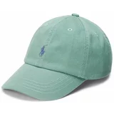 Polo Ralph Lauren Otroška bombažna bejzbolska kapa zelena barva, 322785653057