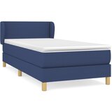 vidaXL Box spring postelja z vzmetnico modra 100x200 cm blago, (20726976) Cene