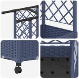  Povišeni krevet s mrežom i krovom Siva 164 x 40 x 127 cm PP | shoptok.hr