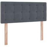 vidaXL Krevet S LED lampica s pohranom Tamno siva 120 x 200 cm Baršun | shoptok.hr