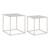 YES EVERYDAY Bež kovinske mizice v kompletu 2 ks 38x38 cm Alrik – | Shoptok.si