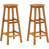  3-dijelni vrtni barski set od masivnog bagremovog drva Smeđa 60 cm table length | shoptok.hr