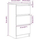  Komoda bijela 37 5x35x76 cm od konstruiranog drva | shoptok.hr