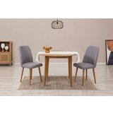 Woody Fashion vina 0701 - atlantic pine, grey atlantic pinegrey extendable dining table & chairs set (3 pieces) Cene