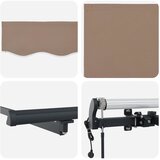  Povlačivi tende Sivosmeđa 450 × 350 cm Tkanina i Aluminij | shoptok.hr