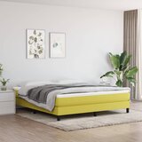 vidaXL Vzmetnica z žepkasto vzmetjo zelen 160x200x20 cm blago | Shoptok.si
