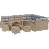  Set od 13 komada vrtnih sofa s jastučićima bež poli ratan akacija set od 4 komada vrtnih jela s jastučićima bež poli ratan akac | shoptok.hr