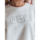 DStreet Bluza damska oversize z haftem EASYJOY szara | ePonuda.com