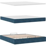  Ottoman krevet s madracem tamnoplavi 200x200 cm baršun | shoptok.hr