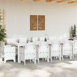  Vrtni set za objed s jastukom 13 pcs Bijelo Poli ratan i Pamuk | shoptok.hr